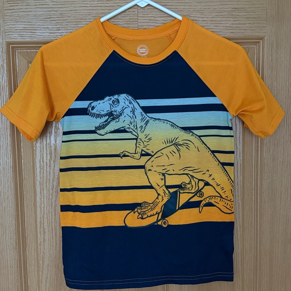 Wonder Nation Orange and Blue Dinosaur Shirt